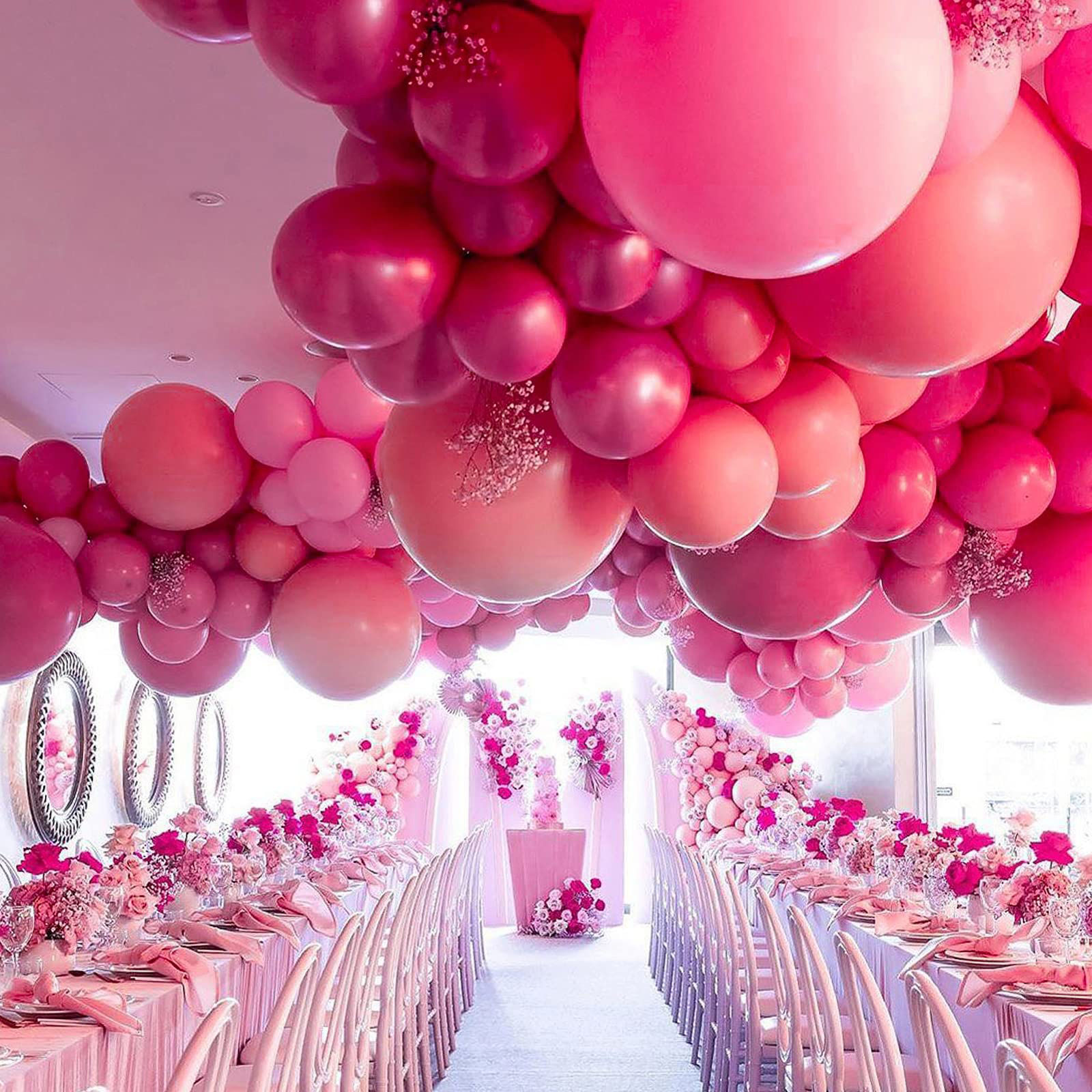 GetUSCart- PartyWoo Pink Balloons, 50 Pcs 5 Inch Magenta Balloons, Hot ...