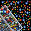 Picture of 4000Pcs Mixed Size Hot Fix Round Crystals Gems Glass Stones Hotfix Flat Back Rhinestones (Multi Color)