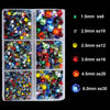 Picture of 4000Pcs Mixed Size Hot Fix Round Crystals Gems Glass Stones Hotfix Flat Back Rhinestones (Multi Color)