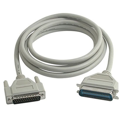 Picture of C2G 06091 IEEE-1284 DB25 Male to Centronics 36 (C36) Male Parallel Printer Cable, Beige (10 Feet, 3.04 Meters)