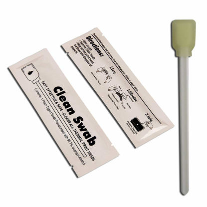 Picture of Ci Kyan 5.11" Cleanroom Foam Swabs with 99.7% IPA Cleaning Solution, Thermal Transferrinter Cleaning Kit, Tape Head Cleaner Pack of 25pcs CK-IPA707