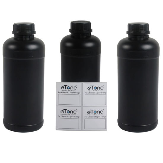 Picture of 3X 1000ml Round Container Darkroom Chemical Storage Bottles Film Photo Developing Processing Equipment 1L