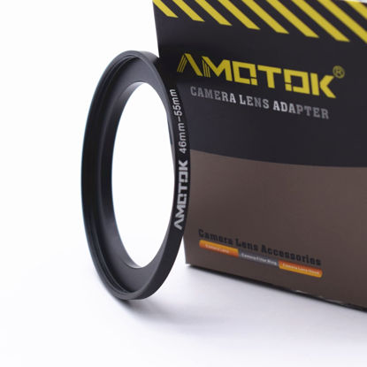 Picture of 46mm Lens to 55mm Camera Lens Adapter,46mm to 55mm Filter Step-Up Adapter Ring,Compatible All 55mm Filter Accessory