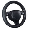 Picture of CAR PASS Line Rider Microfiber Leather Sporty Steering Wheel Cover Universal Fits for 95% Truck,SUV,Cars, Anti-Slip Safety Comfortable Desgin (Black Carbon Fiber)