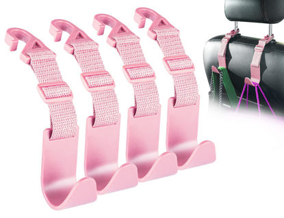 GetUSCart- Flymic Adjustable Car Seat Headrest Hook, Universal Car Storage  Headrest Hanger Holder Hooks Organizer, Vehicle Strong and Durable Backseat  Hanger Interior Accessories for Handbag Purse Coat 4 Pack