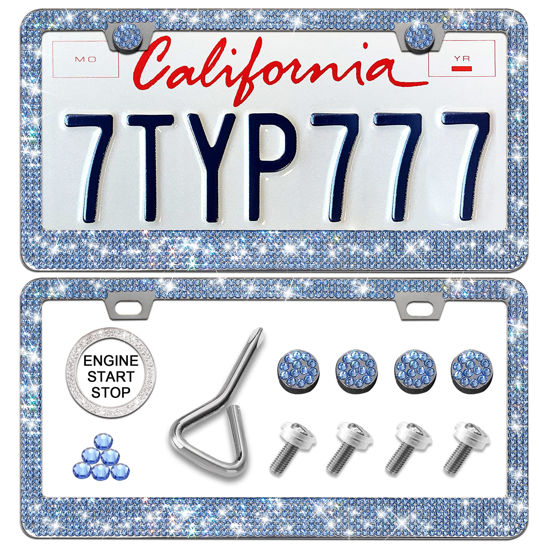 Bling license deals plate cover