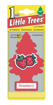 Picture of LITTLE TREES Car Air Freshener | Hanging Paper Tree for Home or Car | Strawberry | 12 Pack