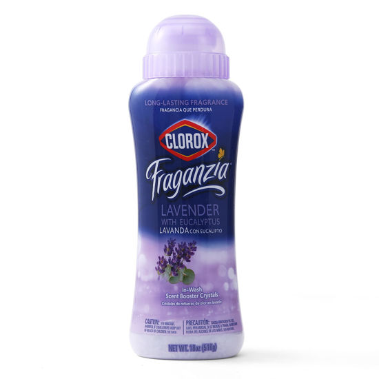 Picture of Clorox Fraganzia In-Wash Scent Booster Crystals in Lavender with Eucalyptus Scent, 18 Oz | Laundry Scent Booster Crystals | Lavender Laundry Fragrance 18 Ounce Crystals