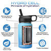 Picture of HYDRO CELL Stainless Steel Insulated Water Bottle with Straw - For Cold & Hot Drinks - Metal Vacuum Flask with Screw Cap and Modern Leakproof Sport Thermos for Kids & Adults (Sky/Blue 14oz)