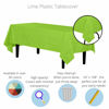 Picture of Exquisite 12-Pack Premium Plastic Tablecloth 54in. x 108in. Rectangle Table Cover - Lime Green