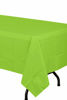 Picture of Exquisite 12-Pack Premium Plastic Tablecloth 54in. x 108in. Rectangle Table Cover - Lime Green