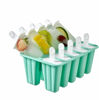 Picture of Popsicle Molds 10 Pieces Silicone Ice Pop Molds Popsicle Mold Reusable Easy Release Ice Pop Maker(10 Cavities-Green)