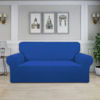 Picture of Easy-Going Stretch Oversized Loveseat Slipcover 1-Piece Sofa Cover Furniture Protector Couch Soft with Elastic Bottom for Kids Polyester Spandex Jacquard Fabric Small Checks Classic Blue