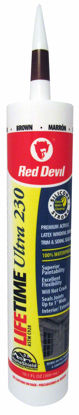 Picture of Red Devil 077040 230 Lifetime Ultra Premium Elastomeric Acrylic Latex Sealant, 10.1 oz, Brown
