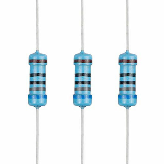 Picture of EDGELEC 100pcs 680 ohm Resistor 1/2w (0.5Watt) ±1% Tolerance Metal Film Fixed Resistor, Multiple Values of Resistance Optional