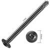 Picture of Wensilon (100Pcs)#8×2” for Sheet Metal Self-Tapping Screws 410 Black Stainless Steel Truss Head High-Strength Quick Tapping