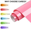 Picture of CAREGY Iron on Heat Transfer Vinyl Roll HTV (12''x5',Pink) (package may Vary)