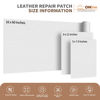 Picture of ONine Leather Repair Patch，Self-Adhesive Couch Patch，Available Anti Scratch Leather 5”X7.9”(12.7cm x 20cm) Peel and Stick for Sofas, Car Seats Hand Bags Jackets(Pearl White)