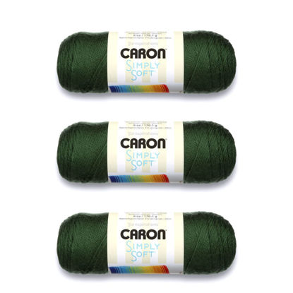 Picture of Caron Simply Soft Dark Sage Yarn - 3 Pack of 170g/6oz - Acrylic - 4 Medium (Worsted) - 315 Yards - Knitting/Crochet