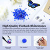 Picture of Briskbloom 1000PCS 6mm Resin Flatback Rhinestone, Dark Blue AB Color Flatback Jelly Resin Rhinestones for Mugs, Bottles, Tumblers, Craft Decoration, Loose Bling Glitter Diamond Stone, Capri Blue AB