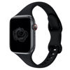 Picture of Acrbiutu Bands Compatible with Apple Watch 38mm 40mm 41mm 42mm 44mm 45mm 49mm, Slim Thin Narrow Replacement Silicone Sport Strap Wristbands for iWatch Series Ultra 8/7/6/5/4/3/2/1 SE Women Men, Black