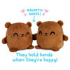 Picture of TeeTurtle | Plushmates | Otter | Brown | Happy + Angry | The Reversible Plush That Hold Hands!