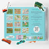 Picture of Cars, Trucks, Planes & Trains Activity Book by Cupkin: Innovative Side by Side Sticker Books - Spiral Binding Allows The Car Sticker Book to Lay Flat - Over 500 Stickers and 12 Scenes for Kids 4-8