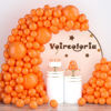 Picture of Voircoloria 130pcs Orange Balloons Different Sizes 18" 12" 10" 5" Orange Matte Latex Balloons for Boys Girls Birthday Baby Shower Gender Reveal Wedding Gender Reveal Autumn Party Decorations