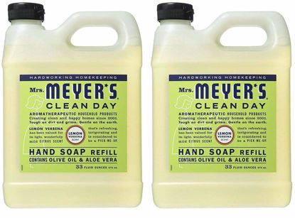 Picture of MRS. MEYER'S CLEAN DAY Liquid Hand Soap Refill Lemon Verbena, 33 Fl Oz (Pack of 2)