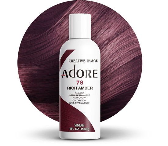 Picture of Adore Semi Permanent Hair Color - Vegan and Cruelty-Free Hair Dye - 4 Fl Oz - 078 Rich Amber (Pack of 1)