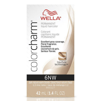 Picture of WELLA Color Charm Permanent Liquid Hair Color for Gray Coverage, 6NW Dark Natural Warm Blonde