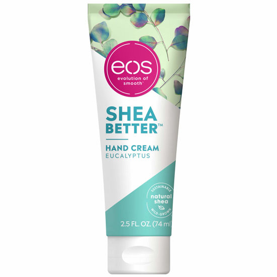 Picture of eos Shea Better Hand Cream - Eucalyptus Natural Shea Butter Hand Lotion and Skin Care 24 Hour Hydration with Shea Butter & Oil 2.5 oz