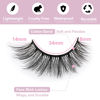 Picture of False Eyelashes 14mm Faux 3D Mink Lashes Natural Look Fluffy Cat Eye Wispy Lashes Pack by Kiromiro, 14 Pairs