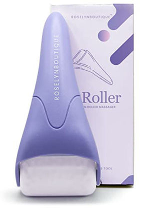 Picture of ROSELYNBOUTIQUE Cryotherapy Ice Roller for Face Wrinkles Massager - Self Care Gifts Skincare Facial Tools Relaxation Puffiness for Whole Body Face Eyes (Purple)