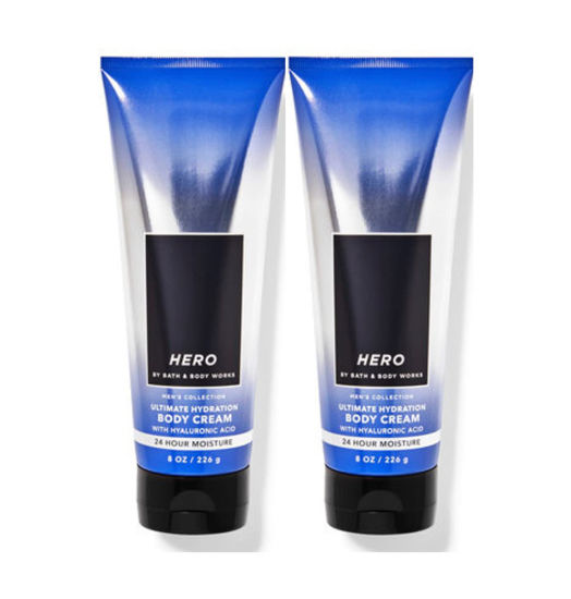 Picture of Bath and Body Works Hero Men's Collection Ultimate Hydration Ultra Shea Body Cream 8 Oz 2 Pack (Hero)