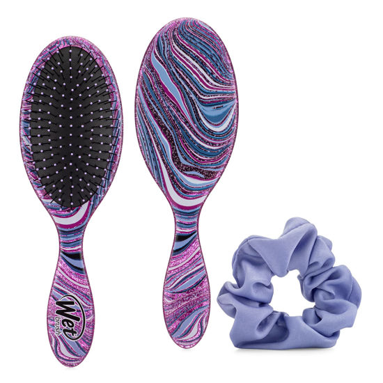 Picture of Wet Brush Swirl Detangle & Style Kit, Gift Set Includes Original Detangler and Coil Scrunchie - Pain-Free Hair Accessories Style with Less Pain, Effort and Breakage - Suitable for All Hair Types