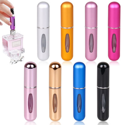 Picture of KAYZON Travel Mini Perfume Refillable Atomizer Container, Portable Perfume Spray Bottle, Travel Perfume Scent Pump Case Fragrance Empty Spray Bottle for Traveling and Outgoing (8 Pack, 5ml)