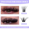 Picture of Individual Lashes Lash Clusters C D Curl DIY Lash Extension Wide Stem Lash Clusters 12-16mm Mixed Length Thin Band Cluster Lashes Reusable Eyelash Extension Soft and Wispy Lash Extension Comfortable Lash Extension Clusters（Hybrid/Volume-0.07D, 12-16mm Mixed）