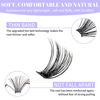 Picture of Individual Lashes Lash Clusters C D Curl DIY Lash Extension Wide Stem Lash Clusters 12-16mm Mixed Length Thin Band Cluster Lashes Reusable Eyelash Extension Soft and Wispy Lash Extension Comfortable Lash Extension Clusters（Hybrid/Volume-0.07D, 12-16mm Mixed）