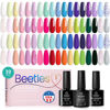 Picture of Beetles Gel Nail Polish Kit 2023 Trendy Spring Colors, 36 Colors with 3pcs Base Gel Glossy & Matte Top Coat, Pastel Bright Colors Gel Polish Set All Seasons Solid Glitters Colors Gift for Women