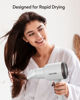 Picture of Wavytalk Hair Dryer with Diffuser and Concentrator Professional 1875 Watt Negative Ions Dryer Fast Drying Light and Quiet with Ceramic Technology Nozzle for Women Curly Hair, Matte White