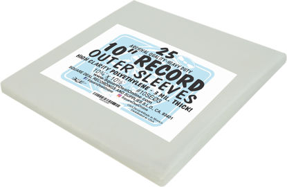 Picture of 25 Plastic Outer Sleeves for 10" Vinyl Records #10SE03 - High Clarity - Protect The Record Jacket & Protect Against Dust! 3 MIL Thick! (Albums/Outersleeves)