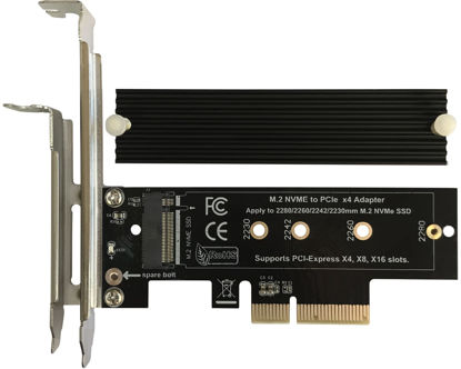 Picture of Bejavr M.2 NVME to PCIe 3.0/4.0 x4 Adapter, NVME/AHCI SSD to PCIe Expansion Card with Aluminum Heatsink Solution, Supports PCI-Express X4 X8 X16 Slots