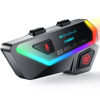 Picture of GEARELEC Motorcycle Bluetooth Headset with Screen【Shining RGB Lights】 80Mph Clear Helmet Intercom 2000M 6 Riders Helmet Bluetooth Headset Triple Noise-Reduction/ V5.2BT/ Stereo Sound/FM/ IP67