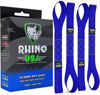 Picture of Rhino USA Soft Loop Motorcycle Tie-Down Straps (4PK) - 10,427lb Max Break Strength 1.7" x 17" Heavy-Duty Tie Downs for use w/Ratchet Strap