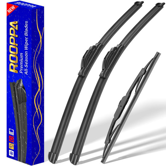 Picture of 3 wipers Replacement for 2008-2012 Jeep Liberty, Windshield Wiper Blades Original Equipment Replacement - 19"/19"/14" (Set of 3) U/J HOOK