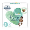 Picture of Diapers Size 1/Newborn, 32 Count - Pampers Pure Protection Disposable Baby Diapers, Hypoallergenic and Unscented Protection, Jumbo Pack (Packaging & Prints May Vary)