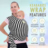 Picture of KeaBabies Baby Wrap Carrier - All in 1 Original Breathable Baby Sling, Lightweight,Hands Free Baby Carrier Sling, Baby Carrier Wrap, Baby Carriers for Newborn,Infant, Baby Wraps Carrier(Stripes Black)