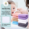 Picture of Cute Castle 12 Pack Muslin Burp Cloths for Baby - Ultra-Soft 100% Cotton Baby Washcloths - Large 20'' by 10'' Super Absorbent Milk Spit Up Rags - Burpy Cloths for Unisex, Boy, Girl - Multicolor