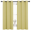 Picture of NICETOWN Paler Yellow Blackout Curtains for Bedroom (1 Pair, 42 x 63 inches), Farmhouse Thermal Insulated Room Darkening Drapes for Windows